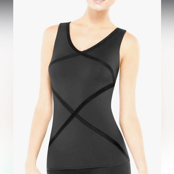 Spanx Hourglass Racerback Shapewear Tank top-Black-Large - Picture 1 of 6